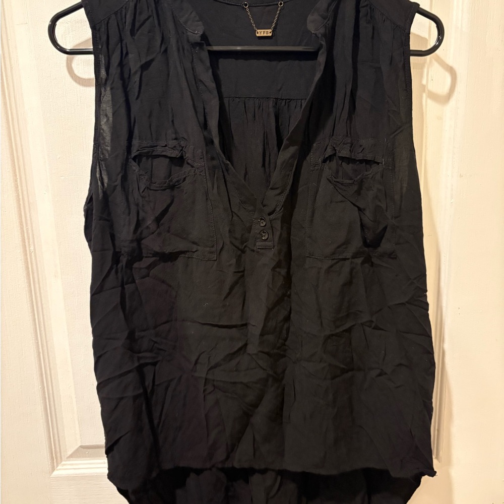 Young Fabulous & Broke Black Sleeveless Blouse